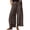 Coffee #008, variant on Lace Trim Wide Leg Pants for Women 2026 Spring Summer Cropped Lightweight Casual Pants, M