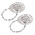 thumbnail image 5 of 2 uds. Alzapaños magnéticos para cortina, Clips de hebilla de cortina de flores de cristal brillante de acero inoxidable para decoración del hogar y la Oficina, 5 of 5