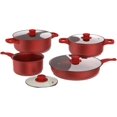 thumbnail image 2 of 13-Piece Red Pots and Pans Set Non Stick–Nonstick Cookware with Glass Lids and Stay-Cool Handles–Durable Set for Home Kitchen,Induction Compatible,Great for Daily Cooking, 2 of 7