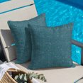 thumbnail image 2 of Throw Pillow Covers 26x26 Inch, Teal Coastal Decorative Pillow Cases for Couch Sofa Bed, Farmhouse Vintage Turquoise Solid Color Cotton Linen Square Home Decor Pillowcases with Hidden Zipper, 2 of 8