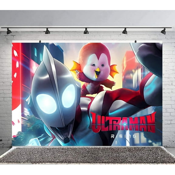 Ultraman Rising Backdrop Banner Party Supplies Poster Movie Theme Background for Photography Birthday Decorations
