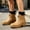 Khaki, variant on Women Waterproof PVC Ankle Gardening Rain Boots Chunky Block Non-Slip Heel Wellies with Detachable Warm Knit Liner, All-Weather Footwear for Yard Work, Rainy Commute, Fishing White 10(44)