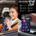 thumbnail image 5 of Modern 30oz Handheld Travel Tumbler with Handle – Double Wall Stainless Steel Insulated Cup, Flip Straw Lid, Leak-Proof & BPA-Free for Hot and Cold Drinks – Durable Coffee & Juice Mug Black, 5 of 7