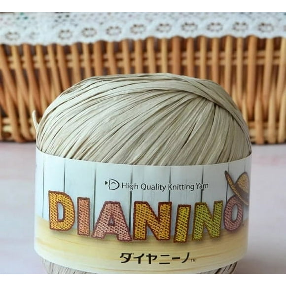 Japan higt quality kintting yarn RAFFIA hat bag space dyed kintting line thread 30g/roll 122meters
