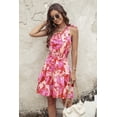 thumbnail image 2 of Vestido PRETTYGARDEN Mini Floral de Un Hombro Rosa Talle Grande, 2 of 8