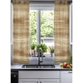 thumbnail image 2 of Light Brown Wood Grain Sheer Curtains 54 Inch Length 2 Panels Set for Living Room/Bedroom, Western Farmhouse Barn Door Kitchen Curtains Grommet Semi-Sheer Curtains Drapes Window Treatments 42"x54"x2, 2 of 7