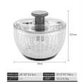 thumbnail image 4 of Dehydrator Lettuce Spinner Fruit Washer Fruit Washing Bowl with Strainer Vegetable Cleaner Salad Cleaner Lettuce Washer, 4 of 7