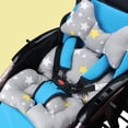 thumbnail image 4 of Inserto para asiento de automóvil para niños pequeños, almohada de soporte para la cabeza y el cuerpo con forro para bebés, 4 of 5