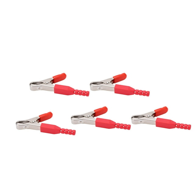 Booster Clamp, Battery Charger Clip 40A High Accuracy Soldering 5PCS/Set Heavy Duty For Ships RVs Trucks Red,Black