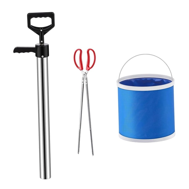 Kit de bomba de 3 piezas, cubo plegable, artefacto de playa, recolector de mariscos, práctico y funcional. L