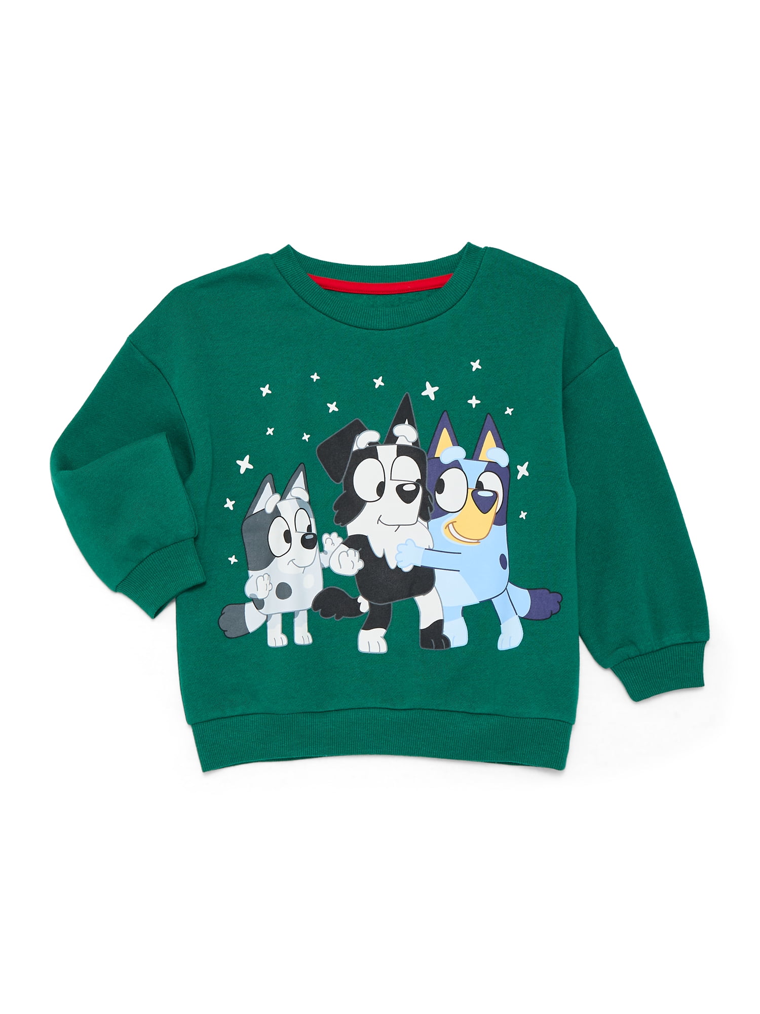 Bluey Toddler Long Sleeve Graphic Crewneck with Matching Jogger Pant, 2 Piece Set, Sizes 12M-5T