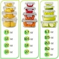 Prep Naturals Glass Food Storage Containers Set with Lids, 26 pcs Meal