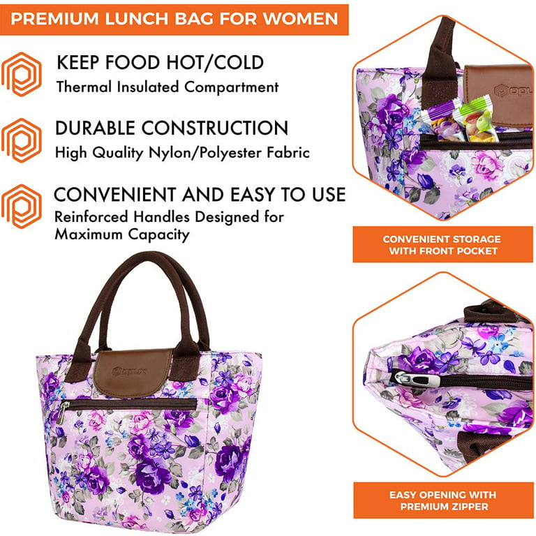 Designer Lunch Bag Purse For Women To Work, Insulated, Foldable - Our Easy  Life