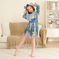 thumbnail image 3 of FORMRS Niños Bathrobe Unisex Hooded Robe Soft Plush Pajamas Sleepwear, Size 2-3T, Boat Seaside, 3 of 7