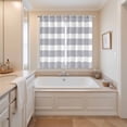 thumbnail image 3 of Curtains 84 Inches Long 2 Panels, Grey Stripe Grommets Window Treatment Curtain, Modern Simple Geometric White Striped Thermal Curtains Drapes for Living Room/Bathroom, 3 of 9