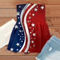 thumbnail image 5 of 4th of July Tube Tops for Women Strapless Smocked Bandeau Tops Casual Pleated Flowy Tops Sleeveless Tank Tops, 5 of 5