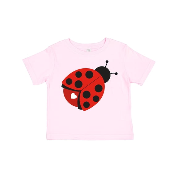 Inktastic Ladybug with a White Heart Girls Toddler T-Shirt
