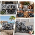 thumbnail image 5 of Vintage Coastal Outdoor Waterproof Pillow Covers, Nautical Ocean Summer Beach Compass Decorative Square Throw Pillowcase Sofa Cushion Sham for Patio/Couch/Chair, 18"x18" 2 Pack, 5 of 8