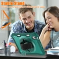 thumbnail image 4 of Dteck Case for iPad Mini 7 (A17 Pro) 2024/ Mini 6 8.3" with Pencil Holder Shoulder Strap [360 Rotating Hand Strap] & Stand, Drop-Proof Case for iPad Mini 7th/6th Generation 8.3",Green, 4 of 8