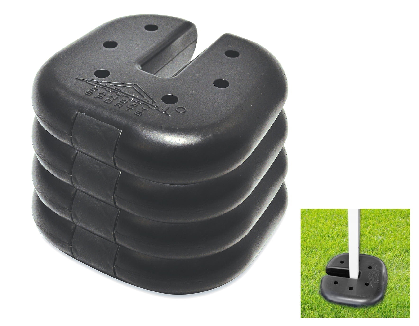Set of 4 Caravan Canopy Durable Rubber 6 Pound Cement Canopy Weight Plates