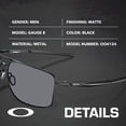 thumbnail image 2 of Oakley OO4124 Gauge 8 Rectangle Shaped Non-Polarized Sunglasses for Men - Includes Official Eyewear Kit - Matte Black Frame with Grey Lens, 2 of 7