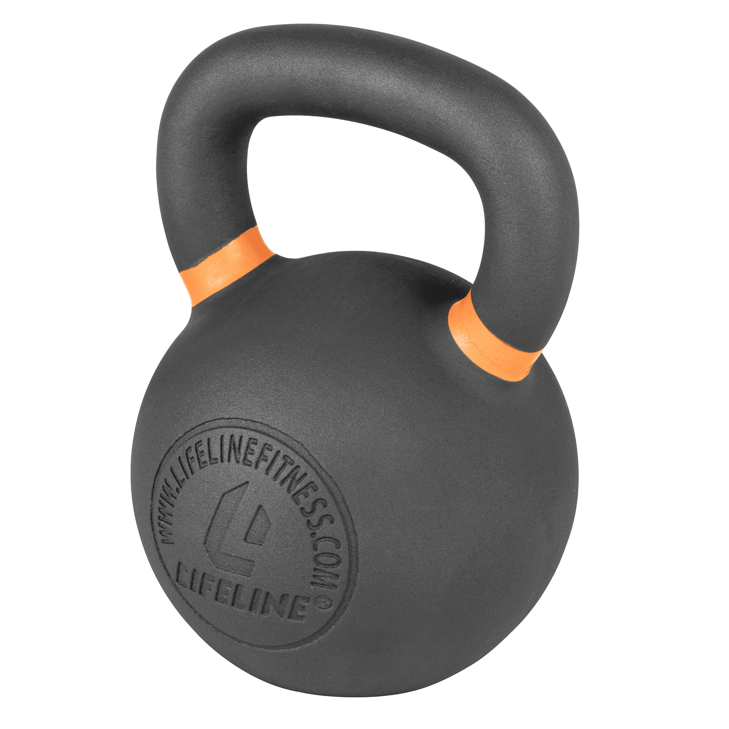 Lifeline Fitness 62 lb. Cast Iron Single Orange Kettlebell Walmart