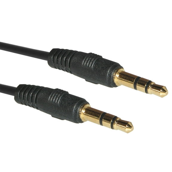 Audio Cable, Premium 3.5 mm Male To Male Mini-Stereo Audio Cable Compatible with CD players, MP3 Players, CD Sound Cards, and Multimedia Speakers (6ft.) - Black