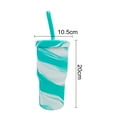 thumbnail image 2 of ievspot 950ML Silicone Tumbler with Straw Lid Outdoor Travel Portable Water Bottle Drinking Straw Cup, 2 of 8