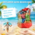 thumbnail image 5 of WonderStone 33 PCS Dinasour Beach Toy Set, Beach Vacation Essentials with Sand Castle Building Kit/Mesh Bag/Beach Trucks/Bucket, Travel Summer Sand Toys for Kids Toddlers 3-10, 5 of 9