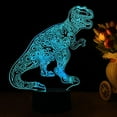 thumbnail image 2 of YSITIANNA 3D Dinosaur Dragon Night Light Touch Switch Decor Table Desk Optical Illusion Lamps 7 Color Changing Lights LED Table Lamp Xmas Home Love Birthday Children Kids Decor Toy Gift STNL#3690, 2 of 5