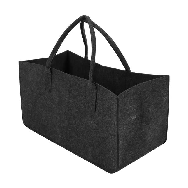 Cestas de fieltro plegables, rectangulares y hechas a mano, para coche, viajes, compras, organización de ropa.