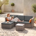 thumbnail image 2 of Outsunny Ensemble de Canapé et Table Basse de Patio 3 Pcs - Gris, 2 of 9