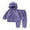 Purple, variant on Fleece Loungewear for Toddler Baby Boy Girl Winter Warm Pajamas Set Bear Hooded Sweatshirt Pullover Top and Pants 1-7Y