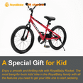thumbnail image 2 of RoyalBaby Rocket 18" Wheel Bicycle for Boys and Girls Ages 7-9 Years, with Kickstand,Red, 2 of 12
