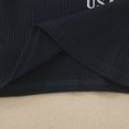 thumbnail image 6 of Little Boy Clothes Set Toddler Baby Boy USA Flag Embroidery Ribbed Short Sleeve T-Shirt & Shorts 2-Piece Summer Outfit Toddler Boy Short Set, 6 of 9