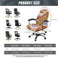 thumbnail image 5 of HELLHERO Daisy Print Office Chair Cover Set, Universal Stretch Desk Chair Cover with Armrest Protector, Computer Chairs Slipcover with Elastic Band, Orange, 5 of 6