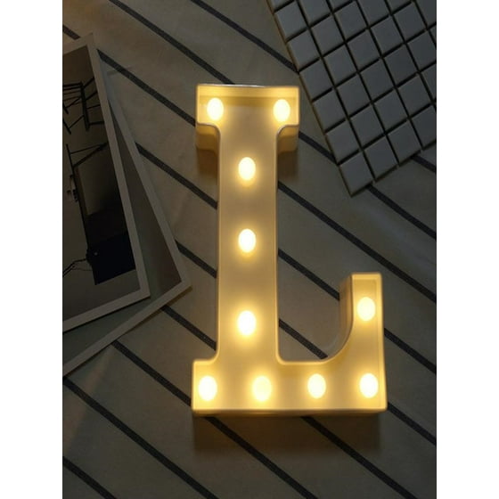 Alphabet Led Letter Lights Light Up White Plastic Letters Standing Hanging L