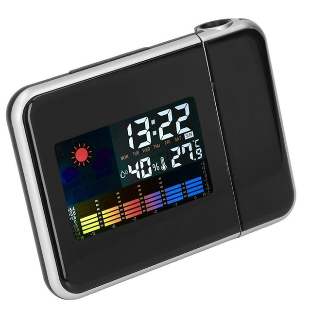 Reloj de proyección con temperatura Estación meteorológica Reloj Proyección de temperatura Despertador Reloj de proyección Tecnología avanzada Jadeshay A