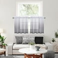 thumbnail image 2 of 2 Pcs Faux Linen Sheer Tier Curtain, Rod Pocket Voile Small Curtain, 2 of 6
