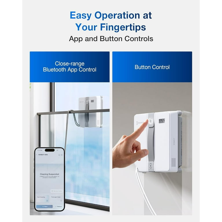 掃除機・クリーナー ECOVACS WINBOT MINI ECOVACS WINBOT Mini Window Cleaning Robot - Compact Design