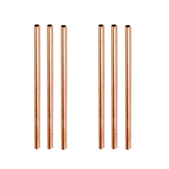 Cuivre Pur Uni Droit pour Boisson, Idéal pour les Fêtes, Articles de Bar 8 Pouces Ensemble de 6 Pcs