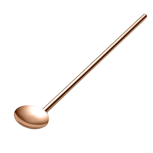 AKEGAMN Stainless Steel Stirring Spoon Straws 2-In-1 Coffee Cereal Smoothies Milkshakes Soups Spoon Straws Stainless Steel Drinking Spoon Straws Reusable Metal Cocktail