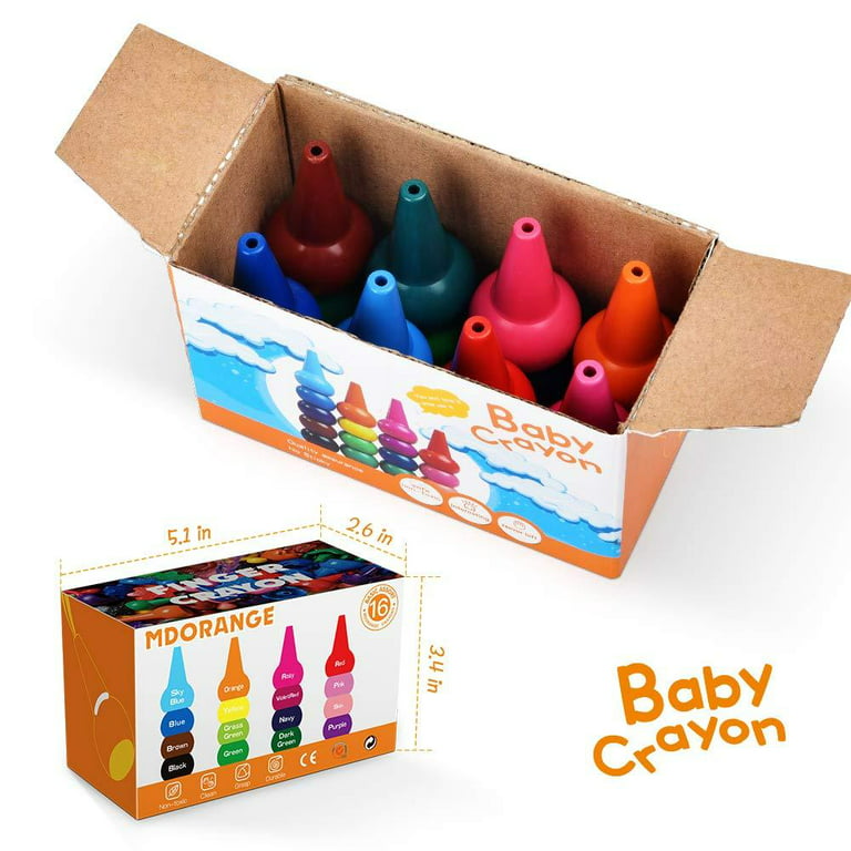 LECAMEBOR Finger Crayons for Toddlers, Non-Toxic Crayons for Kids Washable  Palm-Grip Crayons 12 Colors Paint Crayons Sticks Stackable Toys for Boys  and Girls - Yahoo Shopping