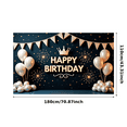 thumbnail image 5 of Festive Balloons Happy Birthday Banner Decorative Lights Event Backdrop for Birthday Celebration Party Scene Decoration, 5 of 7