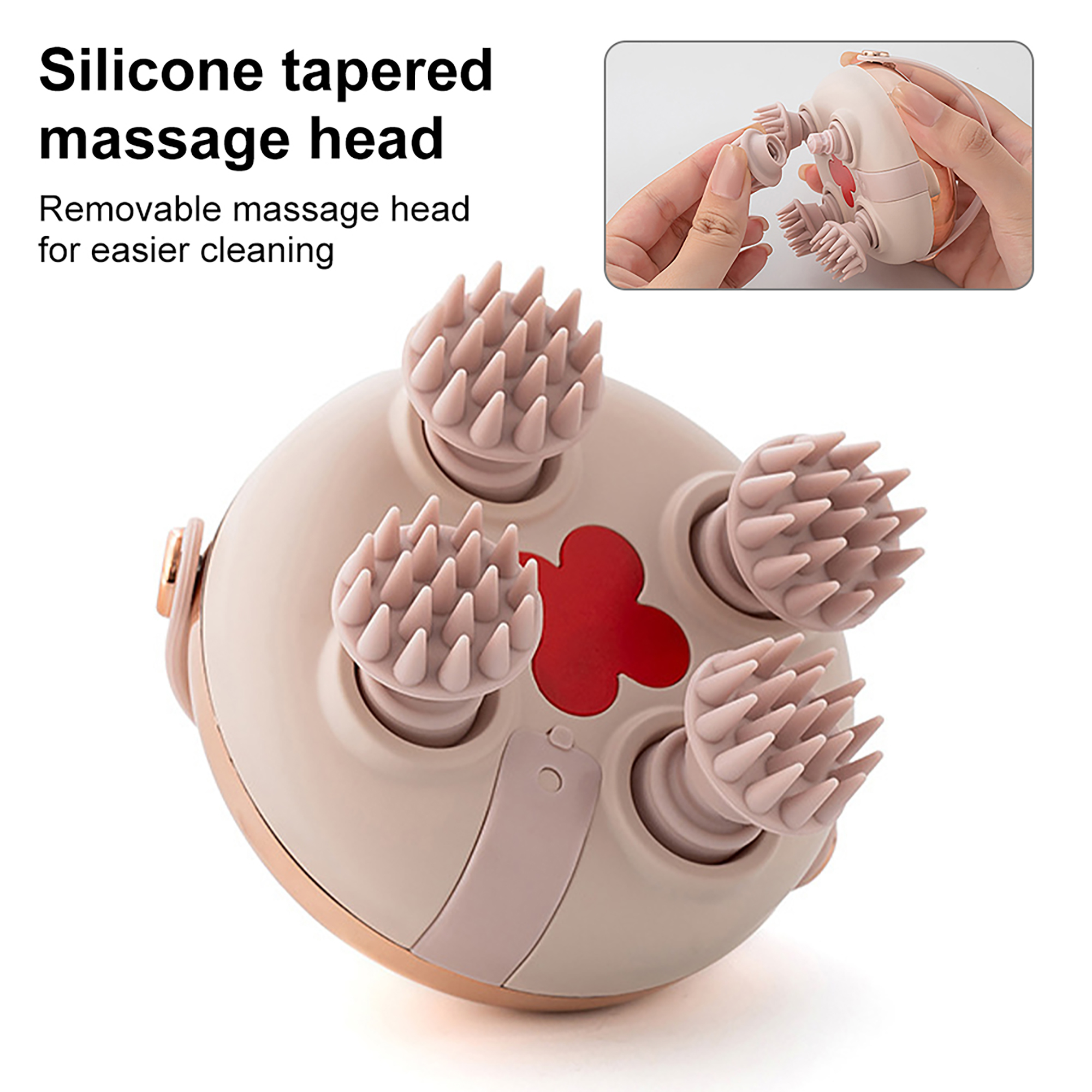 INSMART Electric Scalp Massager with Red Light, 3-Speed Waterproof Head Massager for Relaxation