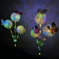 thumbnail image 4 of Solar Dandelion Garden Stake Lights, 3-Head Allium Flower with Color-Changing LEDs, Waterproof Solar-Powered for Yard Patio Lawn Garden Decor, 4 of 9