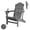 Gray, variant on FUNBERRY Folding Adirondack Chairs Set of 2, All Weather HDPE Wood Texture Fire Pit Chairs with Cup Holder for Outdoor