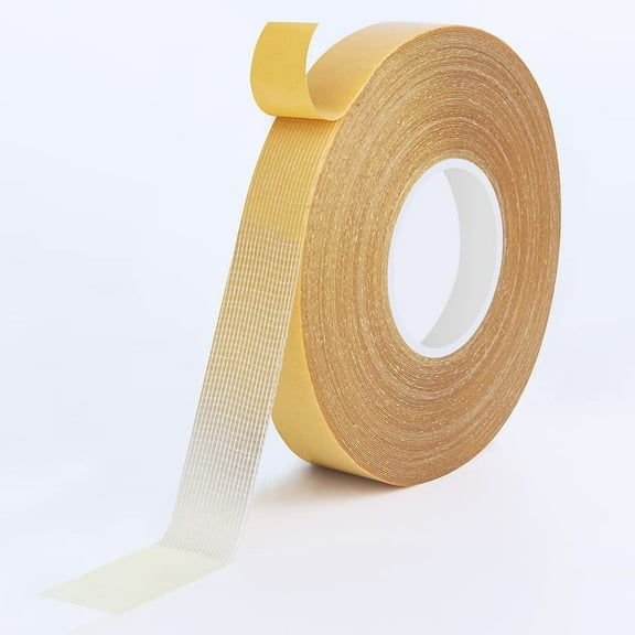 Translucent Double Sided Tape Heavy Duty Tape(0.59" x 66 ft) High Tack, No Residue, Easy Tear Tape for Carpet Splicing and Duct Wrapping