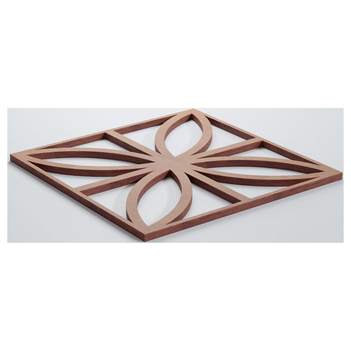 Ekena Millwork 7 3/8"W x 7 3/8"H x 1/4"T Extra Small Swansea Decorative Fretwork Wood Wall Panels, Wood (Paint Grade)