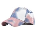 thumbnail image 2 of Lroveb Baseball Caps for Women Casual Tie Dye Printed Colorful Cap Peaked Visors Visor Hat, 2 of 3